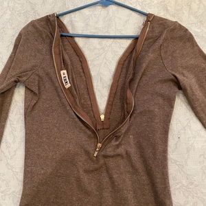 Double zip mini dress